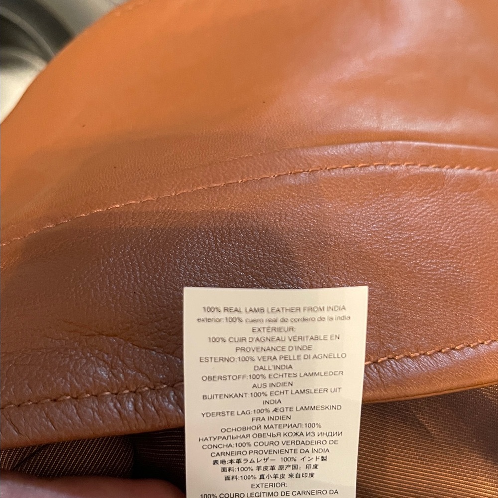 Michael Kors Tan Leather Jacket - Picture 6 of 6